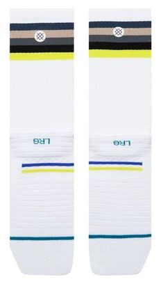 Stance Line Up Mid Ribbed Crew Socken Weiß/Mehrfarbig