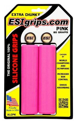 Pair of Grips ESI Extra Chunky Pink 34 mm Rose