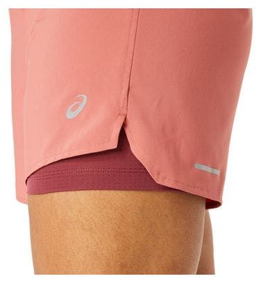 Pantaloncini Asics Road 5.5in Donna Rosa 2 in 1