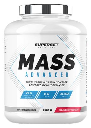 Programme Prise de Masse Débutant - Mass Advanced 2 5kg Fraise Yogourt - Amino Max