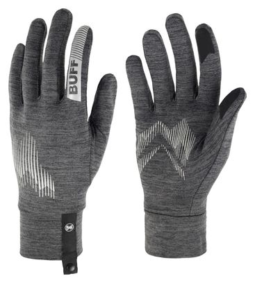 Buff Dryflx Long Gloves, Gray/Black