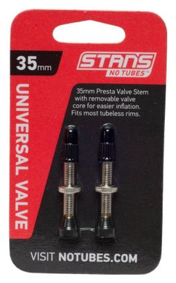 Stan's NoTubes - Paire de valves Presta 35mm MTB