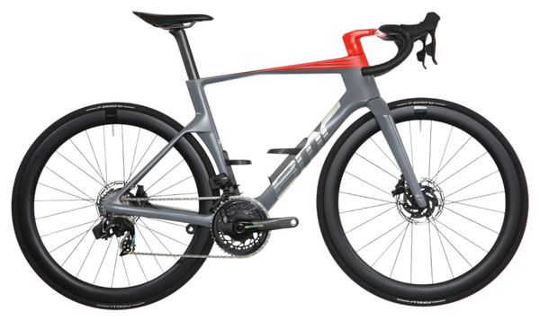 Rennrad BMC Teammachine R 01 Three Sram Force eTape AXS 12V 700mm Iron Grey  / Neon Red | Gre 54 (172-180cm) | Refurbished Product | Alltricks.de