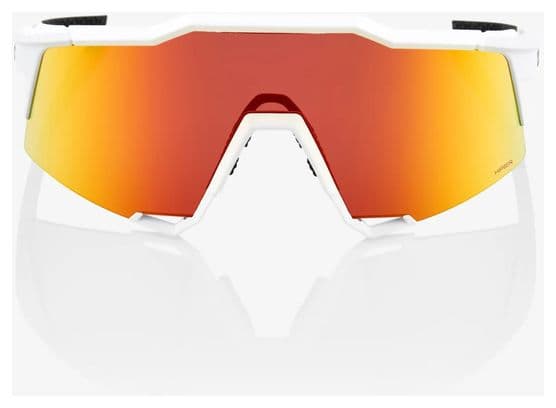 Lunettes 100% Speedcraft Soft Tact Off White / Miroir Multilayer HiPER Rouge