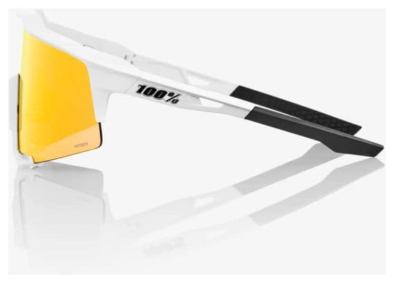 Lunettes 100% Speedcraft Soft Tact Off White / Miroir Multilayer HiPER Rouge