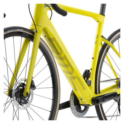 BMC Roadmachine AMP Two Electric Road Bike Sram Rival eTap AXS 12S 350 Wh 700 mm Lime Yellow 2023