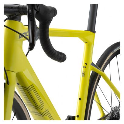 BMC Roadmachine AMP Two Bicicletta da strada elettrica Sram Rival eTap AXS 12S 350 Wh 700 mm Lime Yellow 2023