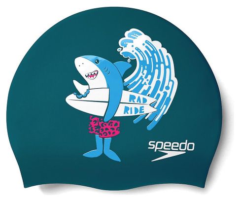 Gorro de natación Speedo Junior de silicona estampadaRosa