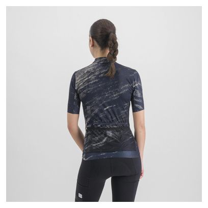 Maillot Sportful Cliff Supergiara de manga corta Azul/Blanco