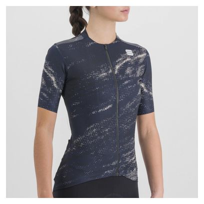Maillot Sportful Cliff Supergiara de manga corta Azul/Blanco