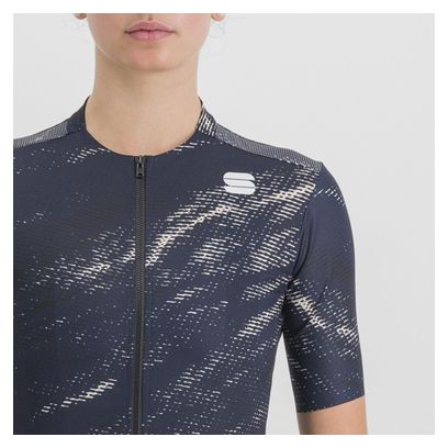 Maillot Sportful Cliff Supergiara de manga corta Azul/Blanco