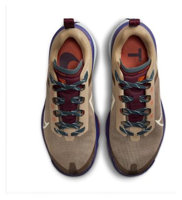 Women's Trail Running Shoes Nike React Terra Kiger 9 Beige Bleu Orange