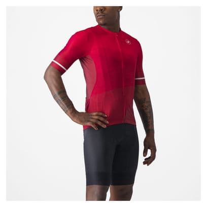 Maillot Manches Courtes Castelli Orizzonte Rouge
