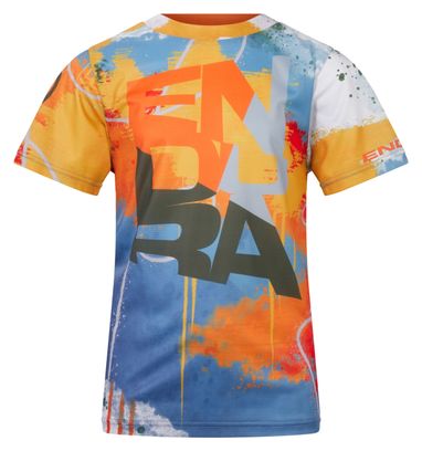 Children's T-Shirt Endura SingleTrack Core Yellow