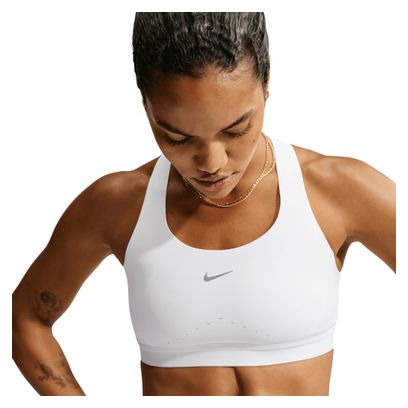 Nike Swift High Support Sports Bra, White, Women's