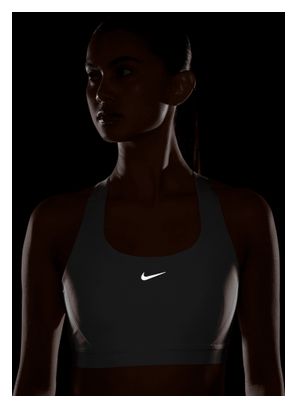 Nike Swift High Support Sports Bra, White, Women's