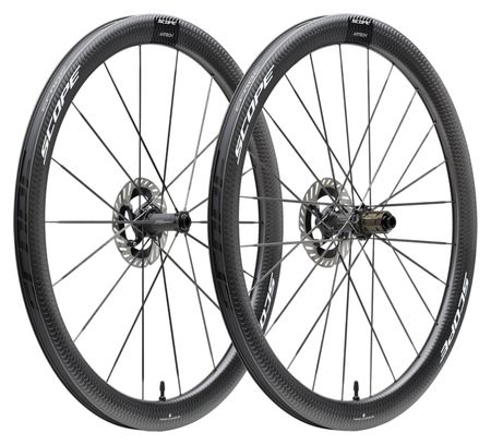 Par de Ruedas Scope Artech 4 Disc 700mm | 12x100 - 12x142mm | Centerlock | Negro/Blanco