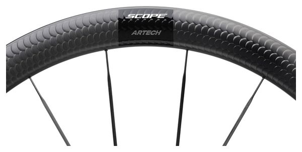 Par de Ruedas Scope Artech 4 Disc 700mm | 12x100 - 12x142mm | Centerlock | Negro/Blanco