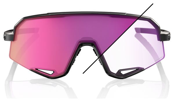 100% Slendale Gloss Black Brille / Purple Mirror Photochromic Gläser