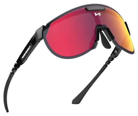Lunettes Aerotrail Noir Brillant / Miroir Rouge Scicon Sports
