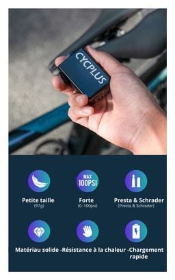 Pompe électrique - Mini compresseur - Cycplus AS2 – toutes valves - très petit