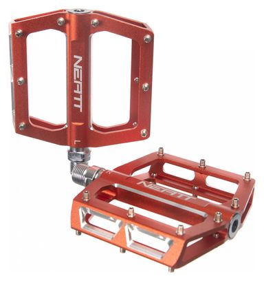 Paire de Pédales Plates Neatt Attack V2 8 Picots Orange