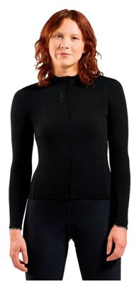 Langarm Trikot Women Odlo Full Zip Performance Wool Black