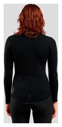 Odlo Women's Long Sleeve Jersey Full Zip Performance Wool Black