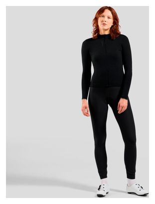 Odlo Women's Long Sleeve Jersey Full Zip Performance Wool Black