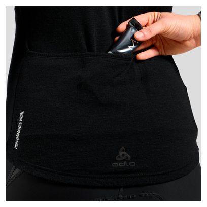 Odlo Women's Long Sleeve Jersey Full Zip Performance Wool Black