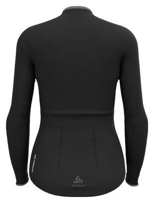 Odlo Women's Full Zip Performance Wool Trui met lange mouwen Zwart