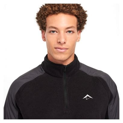 Uomo Nike Trail Polare Fleece Nero