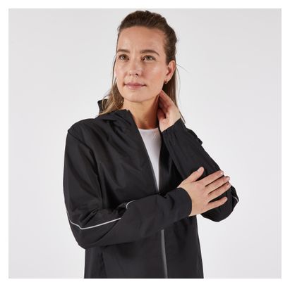 Veste imperméable Kiprun Run 500 Noir Femme