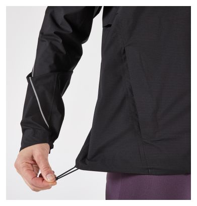 Veste imperméable Kiprun Run 500 Noir Femme