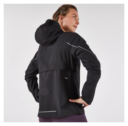 Veste imperméable Kiprun Run 500 Noir Femme
