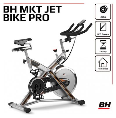 Vélo de biking MKT JET BIKE PRO H9162RF. Volant inertie 22 Kg. Transmission par courroie