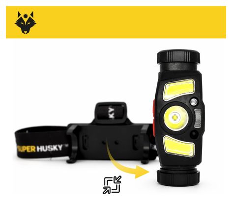 Lampe frontale 2 en 1  vélo HYBRIDE600 - Rechargeable / 300 lumens