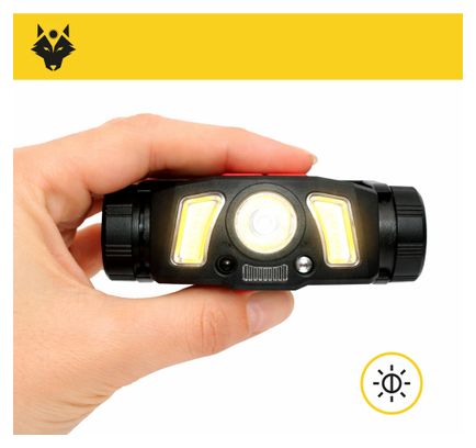 Lampe frontale 2 en 1  vélo HYBRIDE600 - Rechargeable / 300 lumens