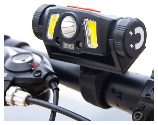 Lampe frontale 2 en 1  vélo HYBRIDE600 - Rechargeable / 300 lumens