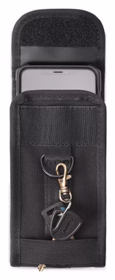 Chrome Phone Pouch Large Black
