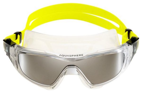 Masque de Natation Aquasphere Vista Pro.A Transparent / Jaune - Verres Miroir Argent