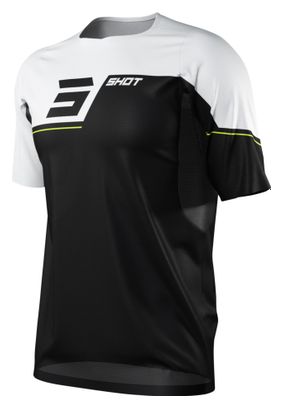 Maillot Manches Courtes Shot Revolt Noir/Blanc Enfant.