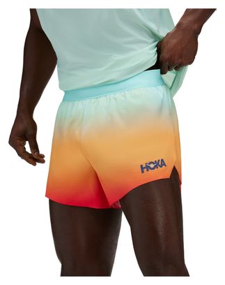 Hoka Race Day Split Shorts Blau Orange Herren