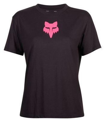 T-Shirt Manches Courtes Fox Head Femme Noir / Rose