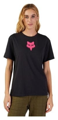 Camiseta de manga corta Fox Head para mujer Negro / Rosa