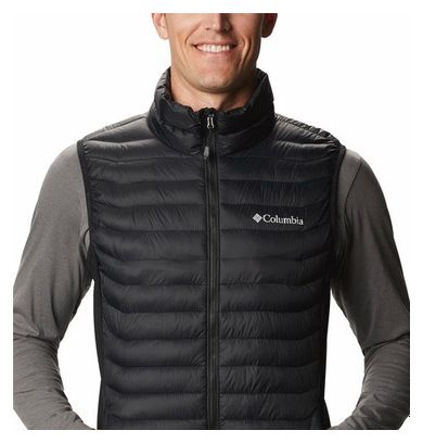 Chaqueta de plumón sin mangas Columbia Powder Pass negro hombre