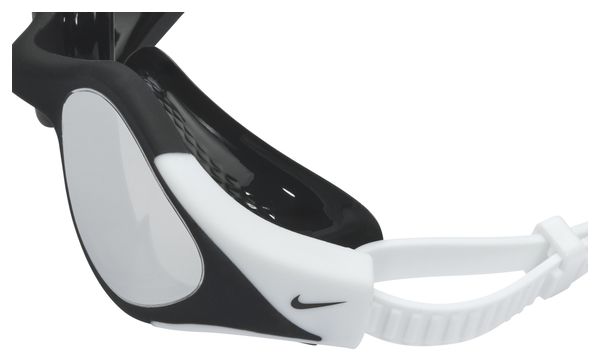 Gafas de natación Nike Swim Flex Fusion Pro con cristales espejados, negro/blanco