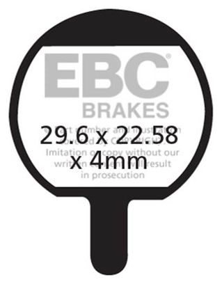EBC - Plaquettes de frein HAYES SOLE - MX 2 ET 3 ROUGE