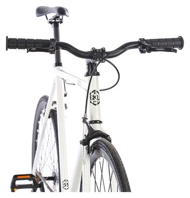 Bicicleta Fixie 6KU Evian 2 Blanco Negro