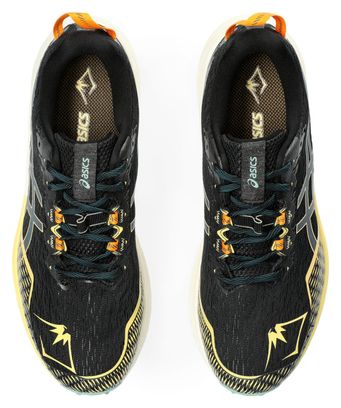 Asics Fuji Lite 4 Black Yellow Trail Running Shoes